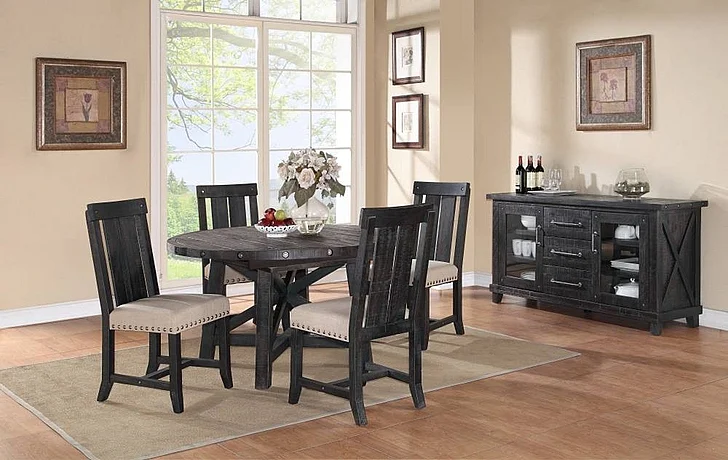 Modus Furniture Yosemite 5pc Round Dining Room Set in Café