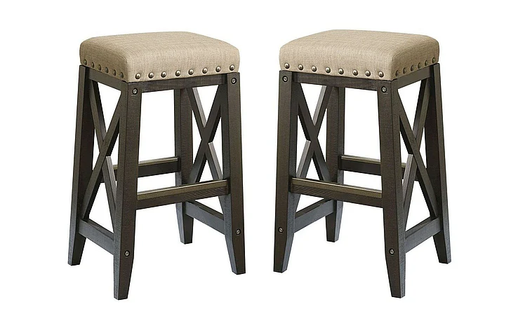 Modus Furniture Yosemite Upholstered Bar Stool in CafÃ© 7YC968U (Set of 2)