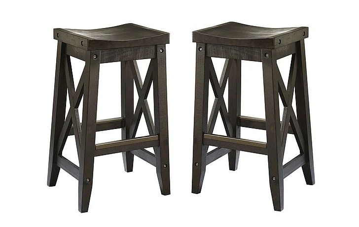 Modus Furniture Yosemite Wood Bar Stool in CafÃ© 7YC968W (Set of 2)