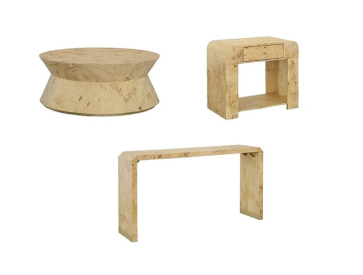 Fairfield Chair Sequoia 3pc Round Cocktail Table Set