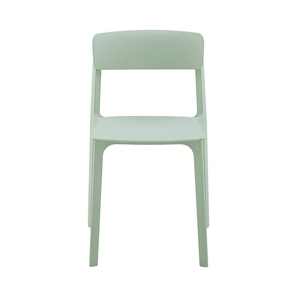 Euro Style Tibo Stackable Side Chair in Mint Polypropylene (Set of 2) 80074-MNT