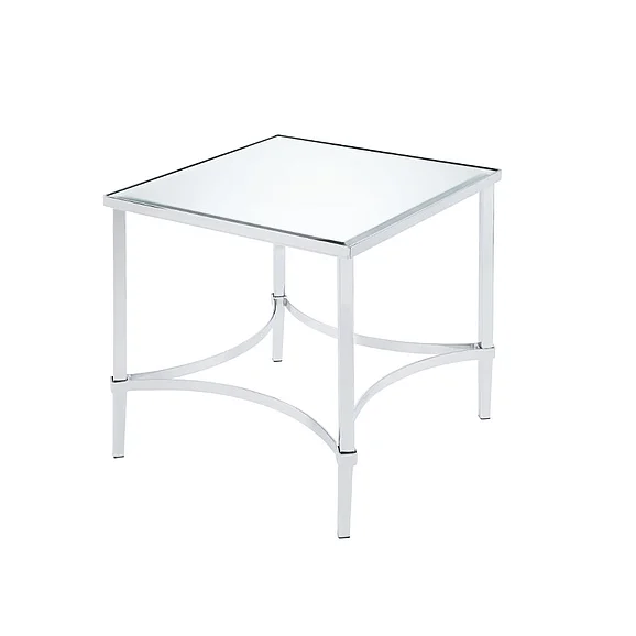 ACME Petunia End Table in Mirrored & Chrome Finish 80192