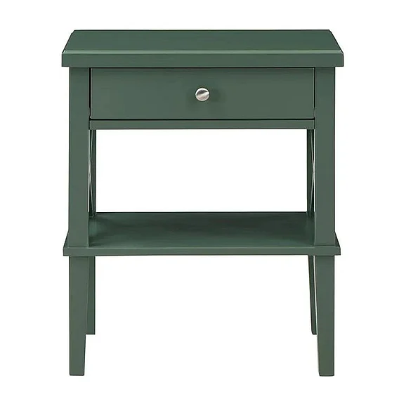 Comfort Pointe Newton Vintage Green Storage Nightstand 823-10-32