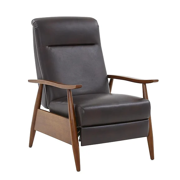 Comfort Pointe Solaris Wood Arm Push Back Recliner - Burnished Brown 8022-40