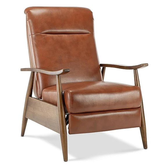 Comfort Pointe Solaris Wood Arm Push Back Recliner - Caramel 8022-57