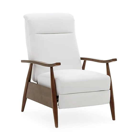 Comfort Pointe Solaris Wood Arm Push Back Recliner - Milky 8022-59