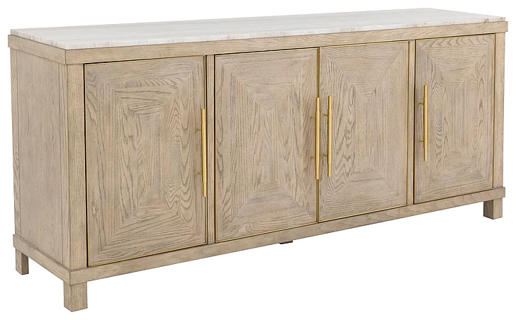 Fairfield Chair Alchemy Four Door Credenza in Biscotti 8024-17