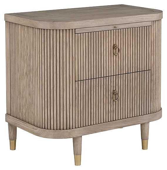 Fairfield Chair Everett Demilune Nightstand in Biscotti 8030-BS