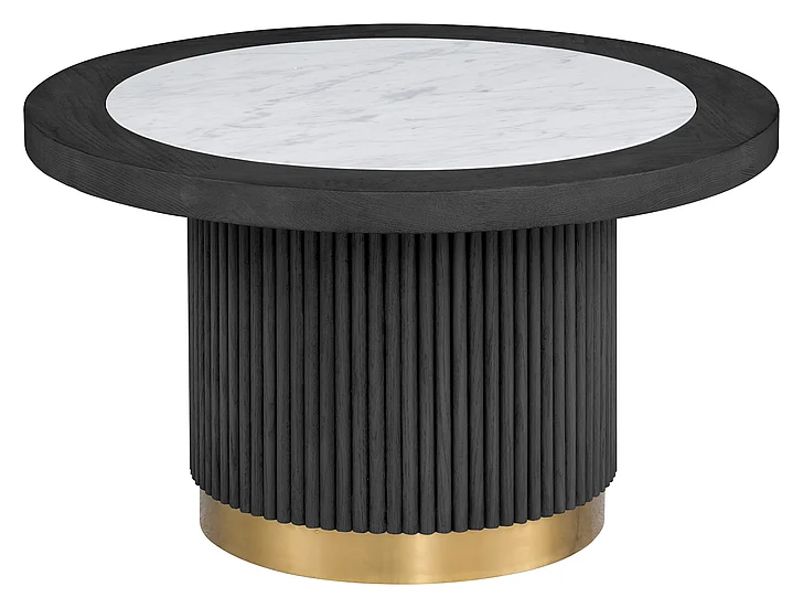 Fairfield Chair Everett,Monogram Small Round Bunching Cocktail Table in Charcoal 8030-CT-C