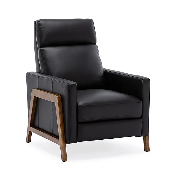 Comfort Pointe Reed Leather Push Back Recliner - Black 8051-50