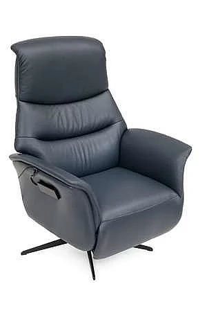 Hjort Knudsen 8051 Superior Swivel Recliner Lift-Up in Blue 8051/MS3L4/316/SBSBlack