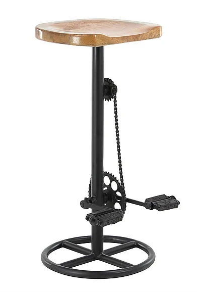 UMA Brown Metal Bike Bar Stool with Pedals, 16" x 16" x 32" | 80601