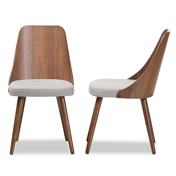 Baxton Studio Romily Dining Chair (Set of 2) in Light Grey TMH504-Light Gray-DC