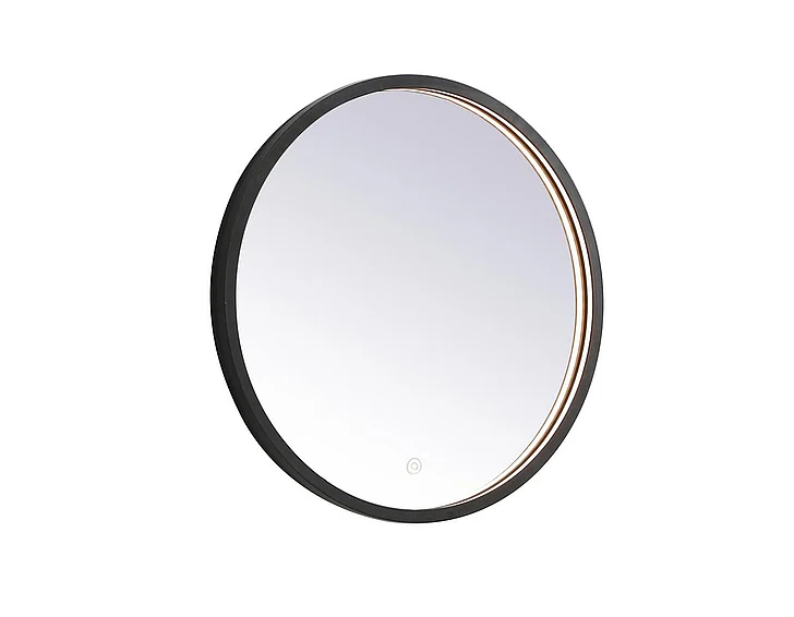 Elegant Pier 21 In. Led Mirror with Adjustable Color Temperature 3000K/4200K/6400K in Black MRE6021BK
