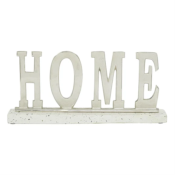 UMA Silver Aluminum Metal Home Decorative Sign, 18" x 3" x 8" | 80799 CLOSEOUT