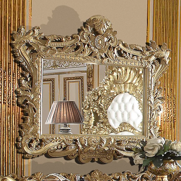 Homey Design HD-8086 Mirror in Bright Gold HD-M80886