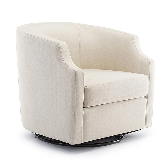 Comfort Pointe Infinity Linen Swivel Glider Barrel Chair 8092-04