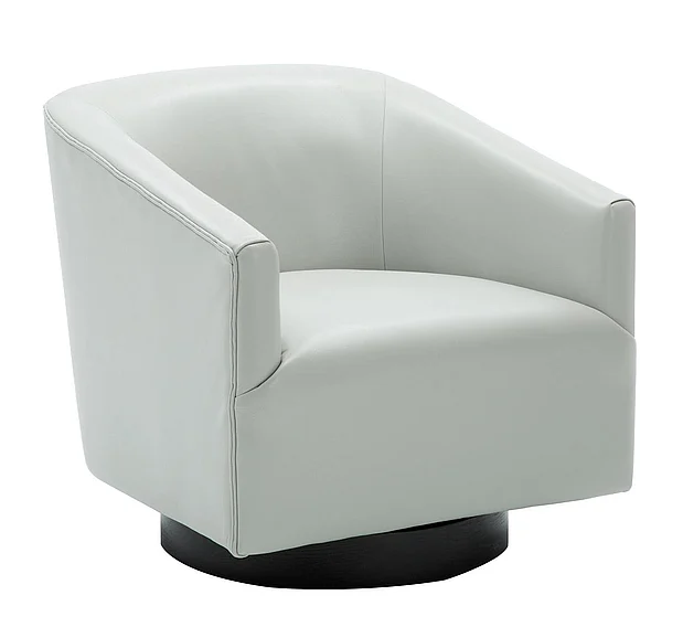 Comfort Pointe Gaven Dove Grey Wood Base Swivel Chair 8095-58