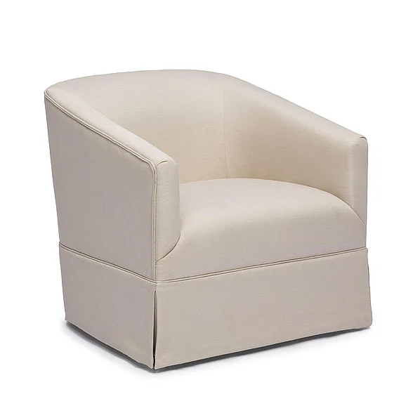 Comfort Pointe Elm Linen Skirted Swivel Chair 8099-04