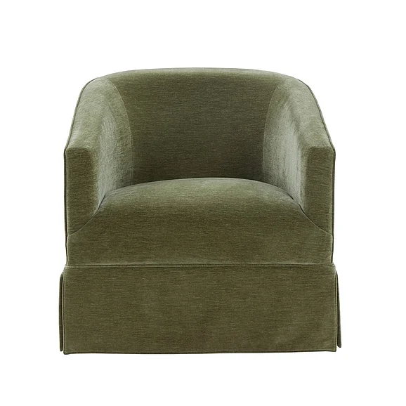 Comfort Pointe Elm Caper Skirted Swivel Chair in Caper 8099-33