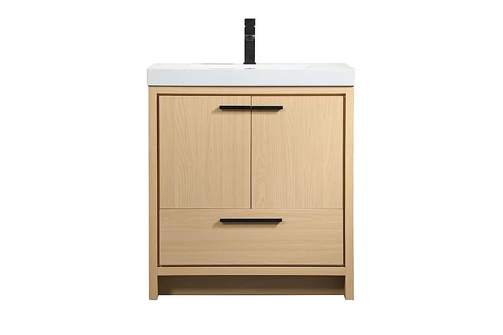 Elegant 30 In. Single Bathroom Vanity in Maple VF46030MMP