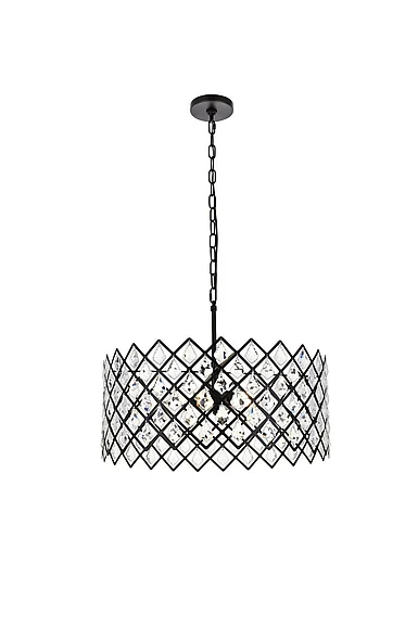 Elegant Lyla 21 In. Pendant in Black 1111D21BK CLOSEOUT