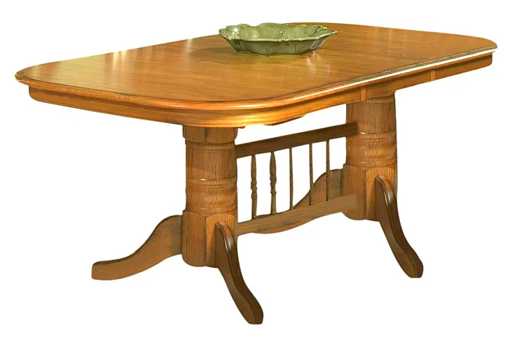 Intercon Furniture Classic Oak Trestle Dining Table in Chestnut CLEARANCE
