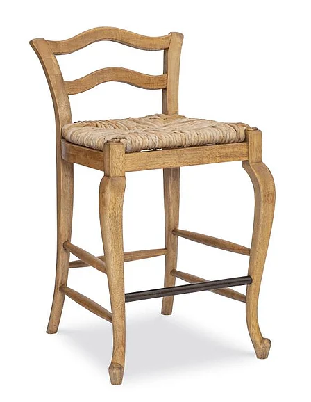 Maitland Smith Provencal Counter Stool in Natural Oak