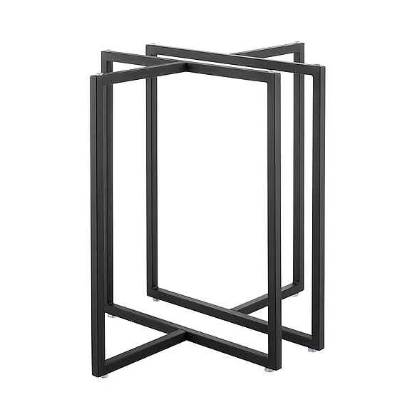 Euro Style Legend Dining Table Base in Matte Black Steel - x2 (Twin Pack) 81040BLK CLOSEOUT