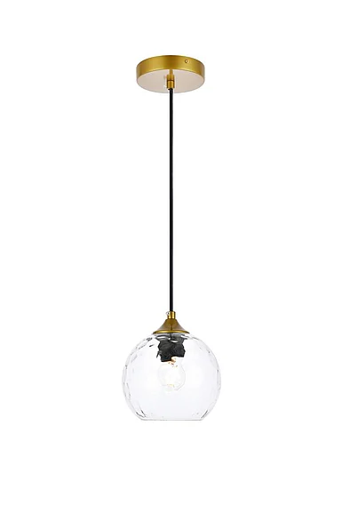 Elegant Cashel 6 In. Brass Pendant LD2280BR