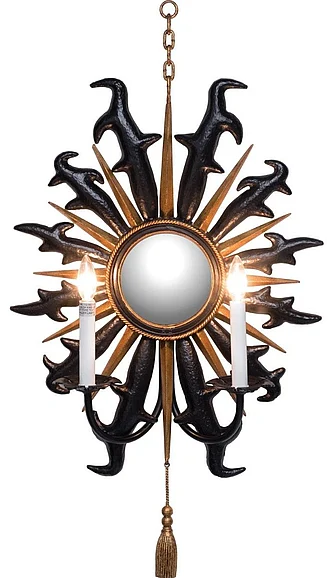 Maitland-Smith Eclipse Wall Sconce in Matte Black and Gold 8133-19