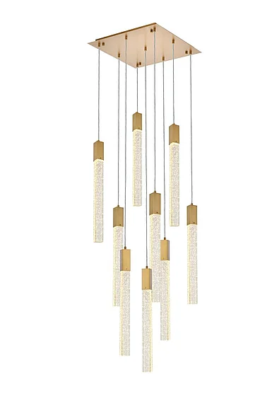 Elegant Weston 9 Lights Pendant in Satin Gold 2066D20SG