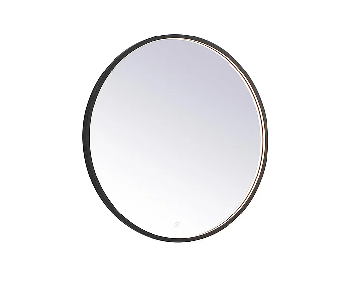 Elegant Pier 32 In. Led Mirror with Adjustable Color Temperature 3000K/4200K/6400K in Black MRE6032BK