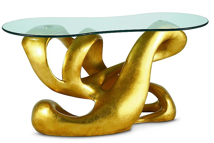 Maitland-Smith Biomorphic Console Table in Gold 8167-34 CLOSEOUT