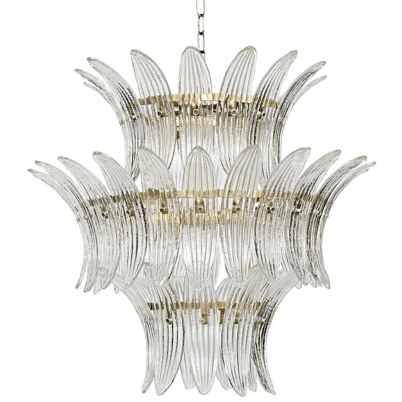 Noir Furniture King Chandelier in Antique Brass LAMP594MB