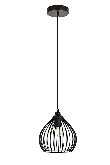 Elegant Sayer Collection Pendant D7.9 H8.9 LT:1 Black Finish LDPD2093