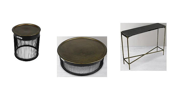 Moti Furniture Orlando 3pc Drummond Cocktail Table Set in Black