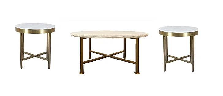 Moti Furniture Orlando 3pc Adair Cocktail Table Set in White