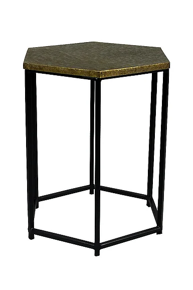 Moti Furniture Orlando Occasional Table - Brass in Gold and Black