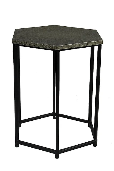 Moti Furniture Orlando Occasional Table - Brass in Silver and Black