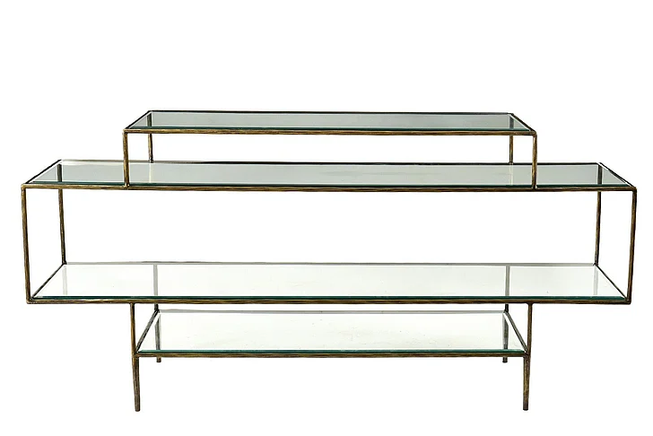 Moti Furniture Orlando Milo Media Console in Gold
