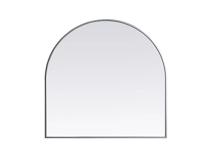 Elegant Metal Frame Arch Mirror 36X36 In. in Silver MR1A3636SIL