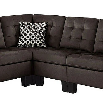 Homelegance Sinclair Corner Seat and Armless Chair in Chocolate 8202CH-CA