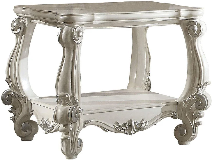 Acme Versailles End Table Bone White 82124