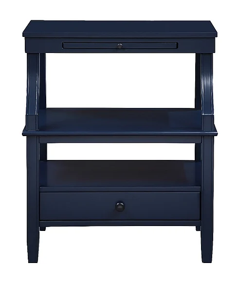 Comfort Pointe Newton Midnight Blue Storage Nightstand 823-10-14