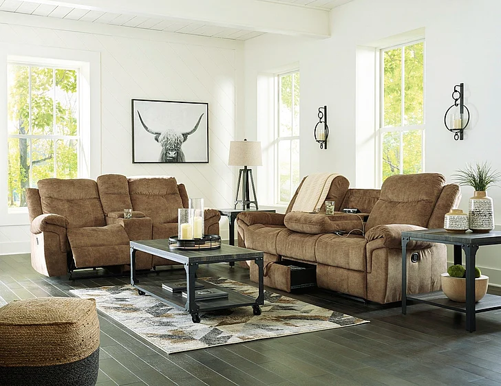 Huddle-Up 2-Piece Reclining Living Room Set in Nutmeg