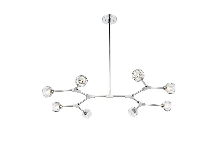 Elegant Zayne 8 Light Pendant in Chrome 3508D45C