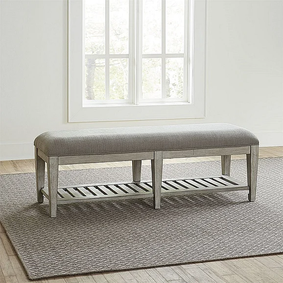 Liberty Furniture Heartland Bed Bench in Antique White 824-BR47