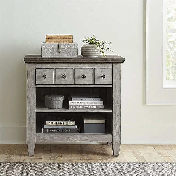 Liberty Furniture Heartland Nightstand in Antique White 824-BR61