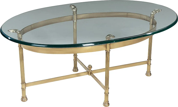 Maitland-Smith Classic Cocktail Table in Polished Solid Brass 8251-01